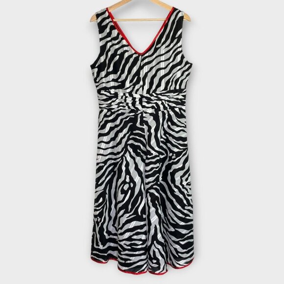 Vintage Robbie Bee Zebra Print Dress Size 12 - Picture 2 of 8